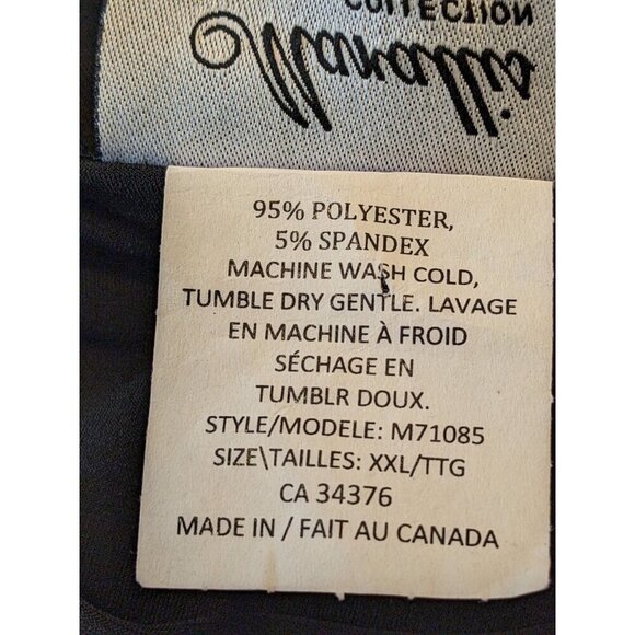 Marallis Collection Dress Cover Up Tunic Women XXL Black Floral High Side Slits - Picture 7 of 7